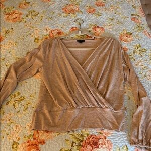 Ann Taylor Factory Light Tan Knit Sweater